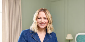 Kimberley Walsh launches a new soothing paint colour - calling it the 'perfect sage green tone'