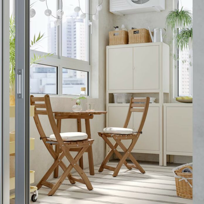 IKEA has made the perfect table and chair set for tiny gardens and balconies - it's the ultimate space-saver