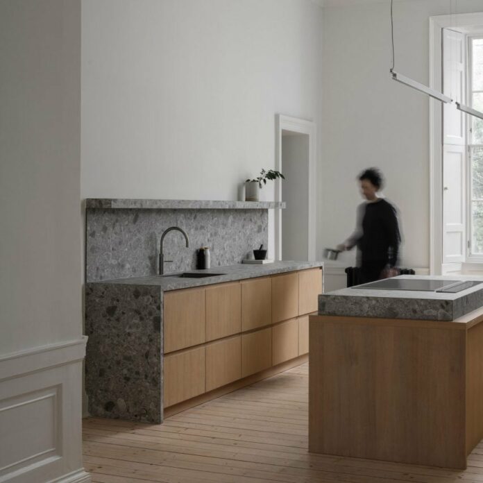 Kitchen interior of New Town Residence in Edinburgh by Luke McClelland