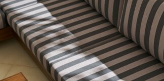 MADE.com's popular Avarna garden sofa has had a striped makeover – and people are losing their minds